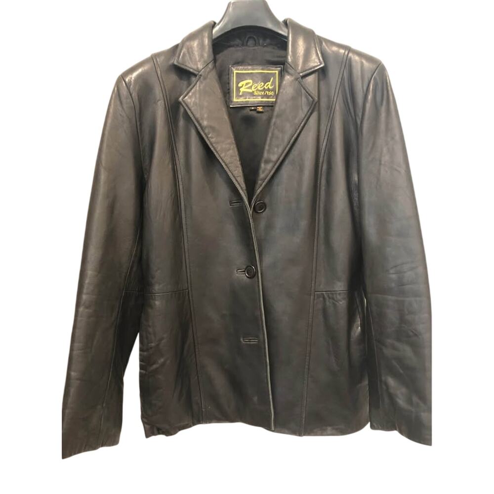 Vintage Reed Sportswear Black Leather Blazer - Women’s Small